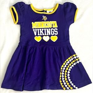 Minnesota Vikings Purple Heart to Heart Toddler NFL Children’s Dress Girls 3T